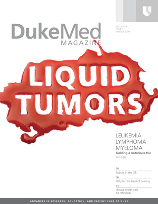 DukeMed magazine Winter 2009 cover art