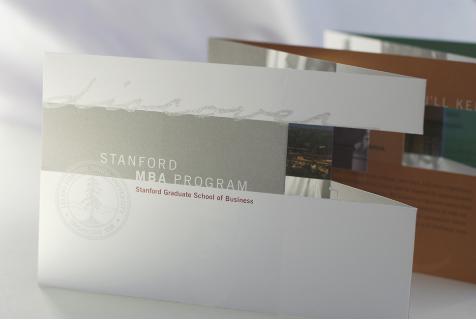 Stanford MBA Program accordion folded mailer